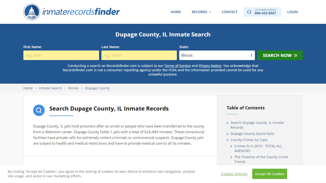 Dupage County, IL Inmate Search - RecordsFinder